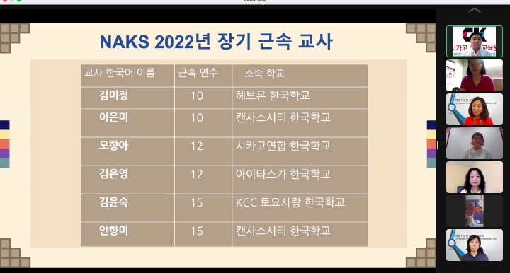 naks 2022년 장기근속 교사 수상