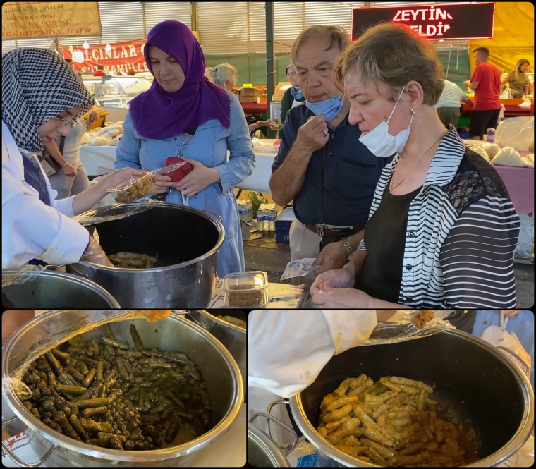 < 튀르키예인들의 길거리 음식 ‘야프락 사르마’ - 출처: 통신원 촬영 >