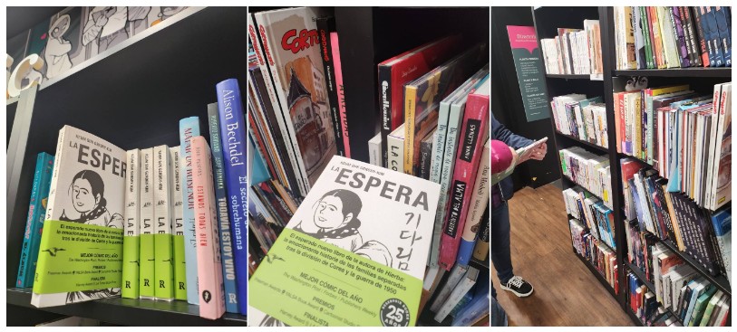 < 12월 17일 스페인 서점에서 판매를 시작한 김금숙 작가의 도서 '기다림' - 출처: 통신원 촬영 >